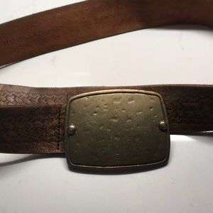 Vintage Banana Republic plaque buckle belt